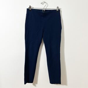 Lauren Ralph Lauren Dark Blue Dress Pants Pull-On Side Zip Skinny Classic Preppy